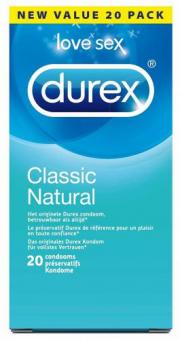 Durex Kondome Classic Natural - 20 Stück 