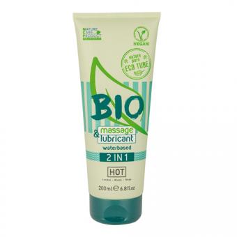 HOT BIO 2 in 1 Massage- und Gleitgel auf Wasserbasis 